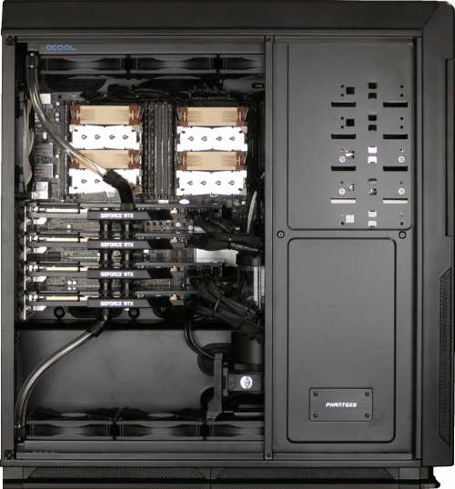 Výpočetní server s 2 CPU / 4 GPU pro vědecké účely